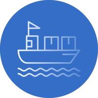 Ship Flat Bubble Icon vector