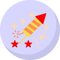 Firework Flat Bubble Icon vector