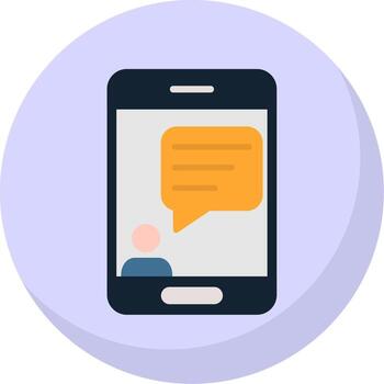 Chat Flat Bubble Icon vector