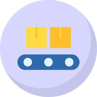 Conveyor Belt Flat Bubble Icon vector