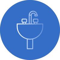 lavabo plano burbuja icono vector