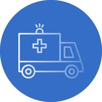 Ambulance Flat Bubble Icon vector