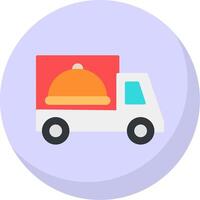 Food Delivery Flat Bubble Icon vector