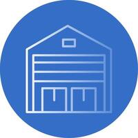 Warehouse Flat Bubble Icon vector