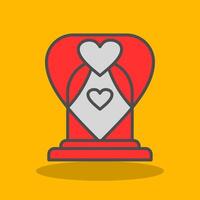 Wedding Arch Filled Shadow Icon vector
