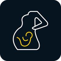 Obstetrics Line Yellow White Icon vector