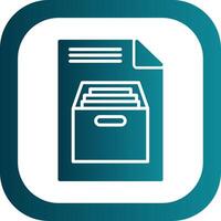 Box Closed Glyph Gradient Corner Icon vector