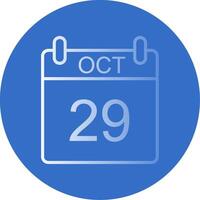 October Flat Bubble Icon vector