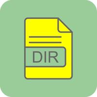 DIR File Format Filled Yellow Icon vector