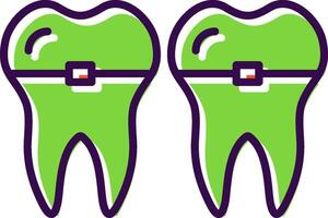 Braces filled Design Icon vector