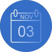 November Flat Bubble Icon vector