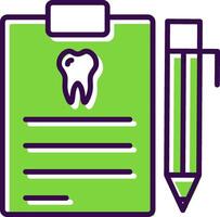 Dental Report filled Design Icon vector