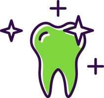 Clean Tooth filled Design Icon vector