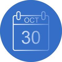 October Flat Bubble Icon vector