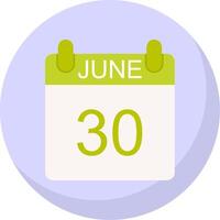 June Flat Bubble Icon vector