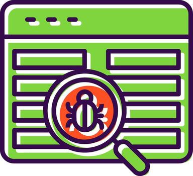 Bug Problem filled Design Icon vector