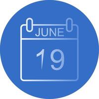 June Flat Bubble Icon vector