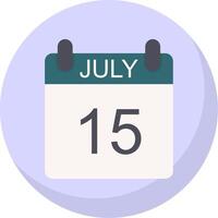 July Flat Bubble Icon vector