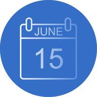 June Flat Bubble Icon vector