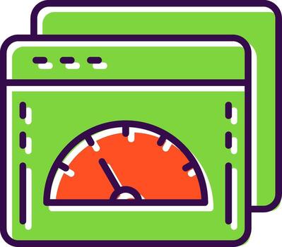 web mejoramiento lleno diseño icono vector