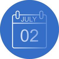 July Flat Bubble Icon vector