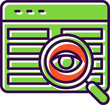 Code Review filled Design Icon vector