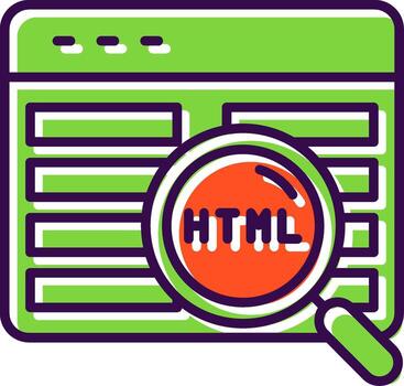 Code Review filled Design Icon vector