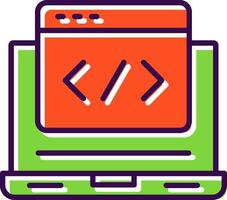 Web Development filled Design Icon vector