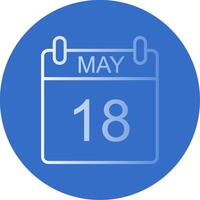May Flat Bubble Icon vector