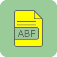 ABF File Format Filled Yellow Icon vector