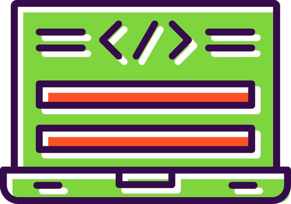 Html Code filled Design Icon