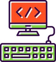 Web Programming filled Design Icon vector