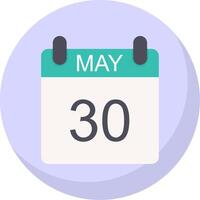 May Flat Bubble Icon vector
