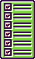 List filled Design Icon vector