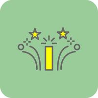 Firework Filled Yellow Icon vector