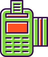 Pos Terminal filled Design Icon vector