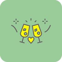 Brindis Filled Yellow Icon vector