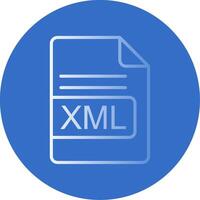 XML File Format Flat Bubble Icon vector