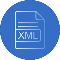 xml archivo formato plano burbuja icono vector