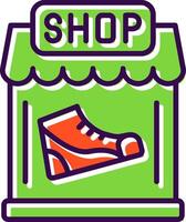 zapato tienda lleno diseño icono vector