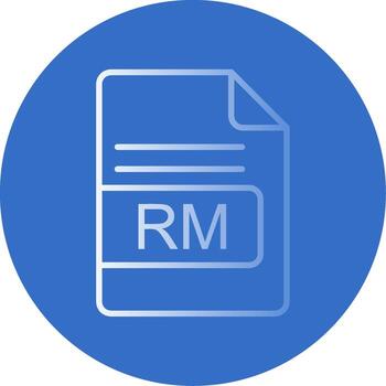RM File Format Flat Bubble Icon vector