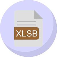 XLSB File Format Flat Bubble Icon vector