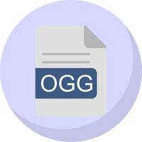 OGG File Format Flat Bubble Icon vector