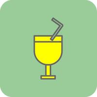 Glass Filled Yellow Icon vector