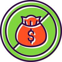 No Money filled Design Icon vector