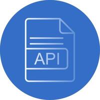 API File Format Flat Bubble Icon vector