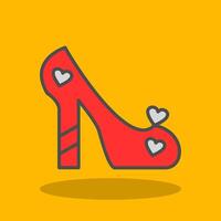 High Heels Filled Shadow Icon vector