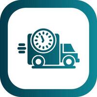 Delivery Time Glyph Gradient Corner Icon vector