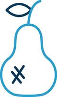 Pears Line Blue Two Color Icon vector