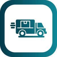 Delivery Truck Glyph Gradient Corner Icon vector